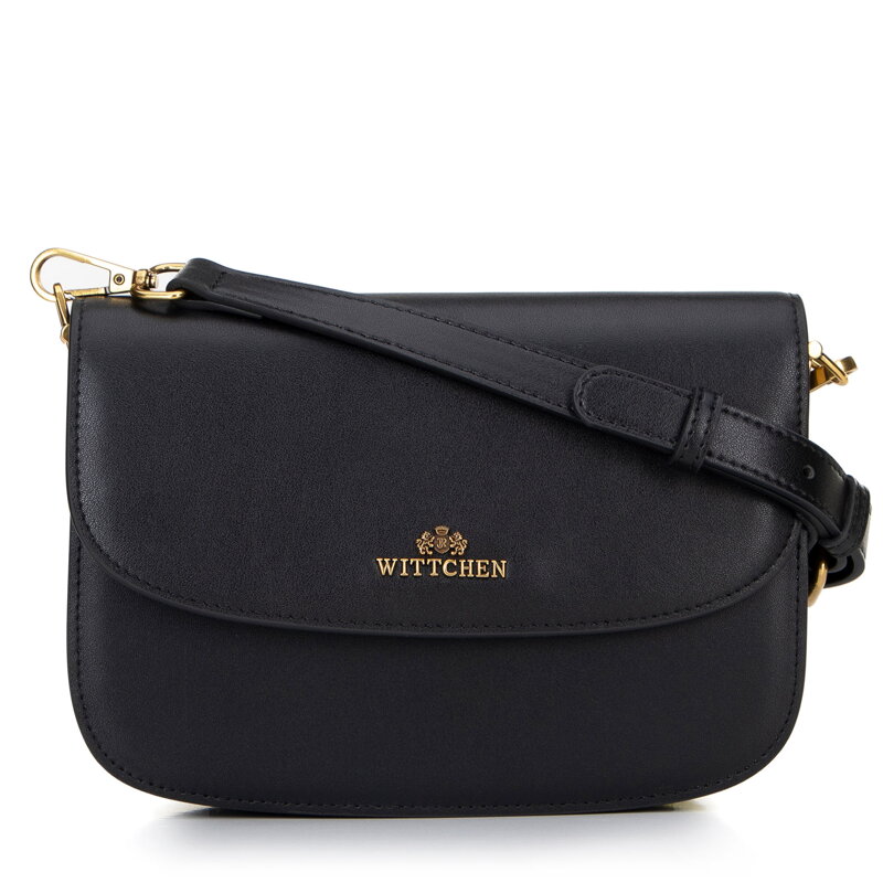 Dámska crossbody z prírodnej kože čierna 100-4E-214-1