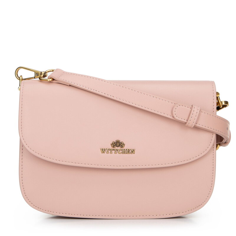 Dámska crossbody z prírodnej kože ružová 100-4E-214-P