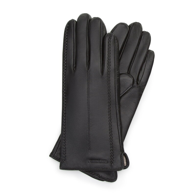 Elegantné dámske kožené čierne rukavice Wittchen 44-6A-004-1