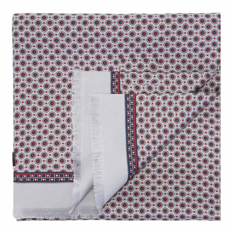 Pánsky hodvábny šál 89-7M-S41-X3 vzorovaný