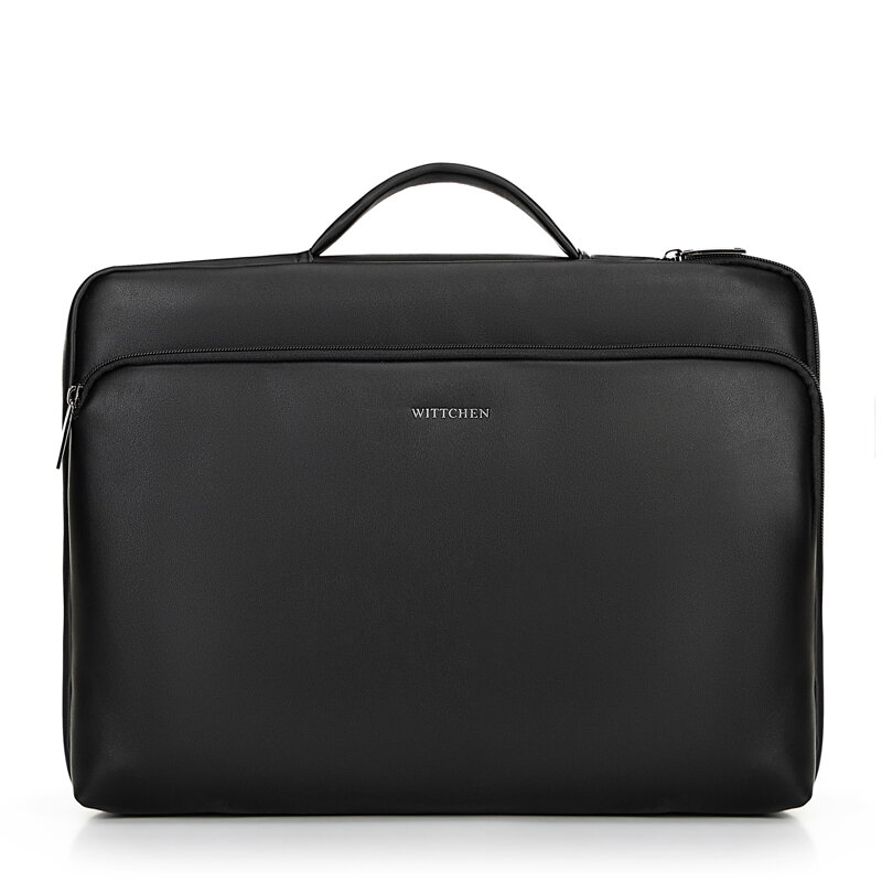 Puzdro na notebook 16" z ekokože s bočným zipsom čierne 100-3P-901-1