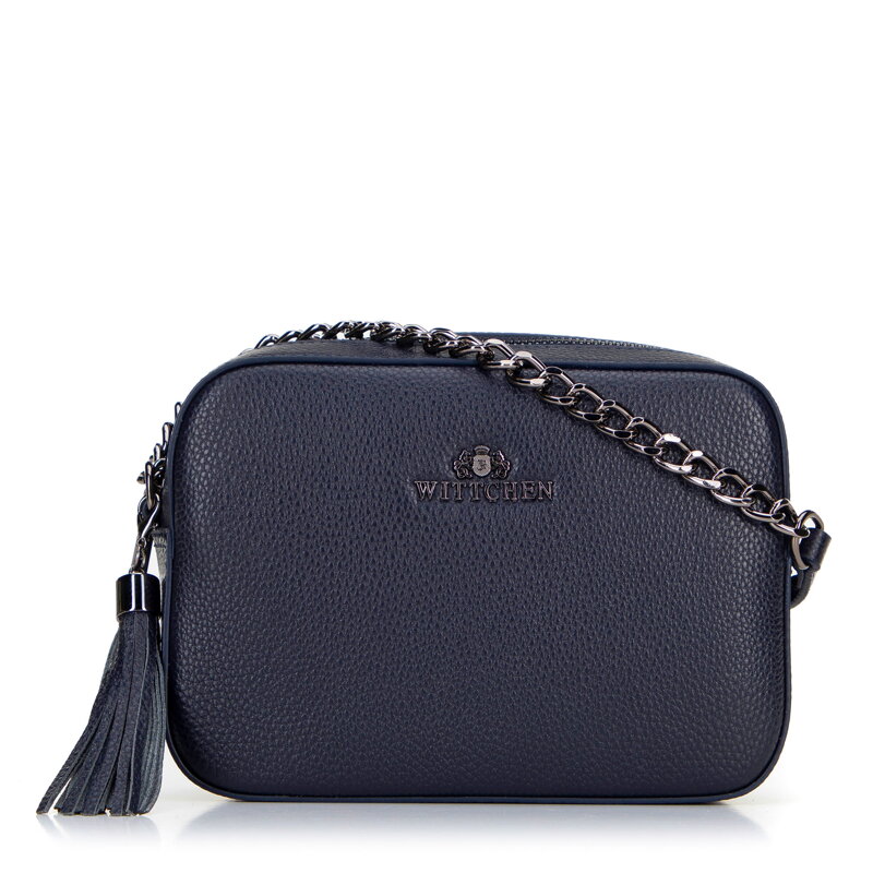 Dámska kožená crossbody kabelka Wittchen s retiazkou 29-4E-015-N