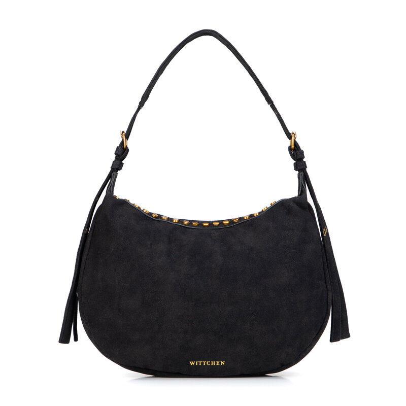 Čierna dámska crossbody kabelka Wittchen z polyesteru s čistým vzhľadom