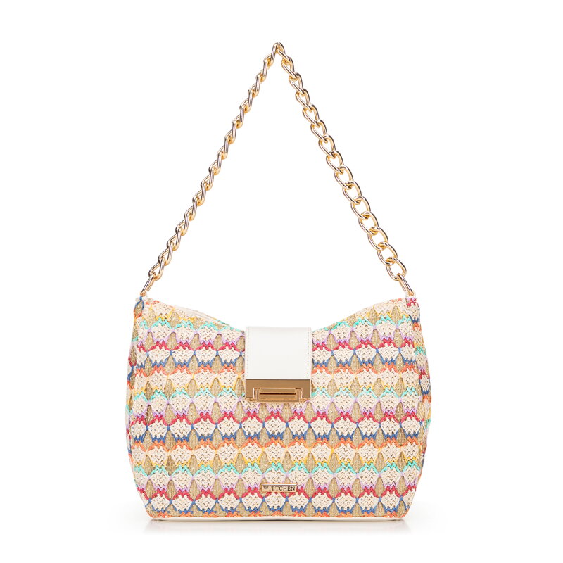 Dámska pletená crossbody kabelka multicolor