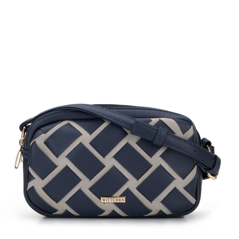 Malá dámska crossbody kabelka s pleteným detailom