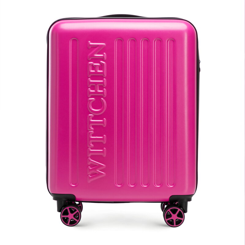 Kabínový kufor ABS s vyrazeným logom fuchsia 56-3A-501-34 Kabínový kufor ABS s vyrazeným logom fuchsia 56-3A-501-34