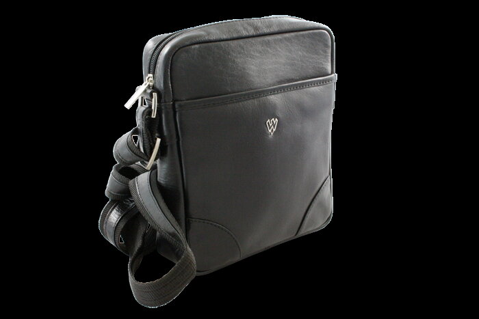 Malý čierny kožený crossbag 215-1711-60