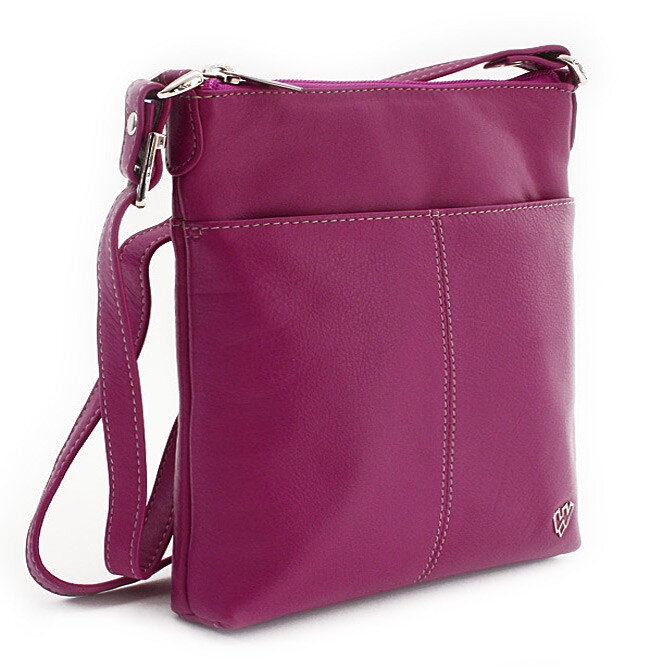 Fuxiová kožená zipsová kabelka 212-3013-36