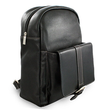 Čierny kožený batoh 311-1717-60/40