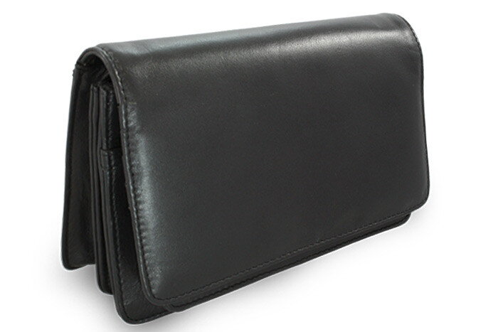 Čierna pánska kožená dokladová etue 611-2412-60