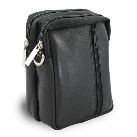 Čierna kožená dokladová etue 611-6207-60