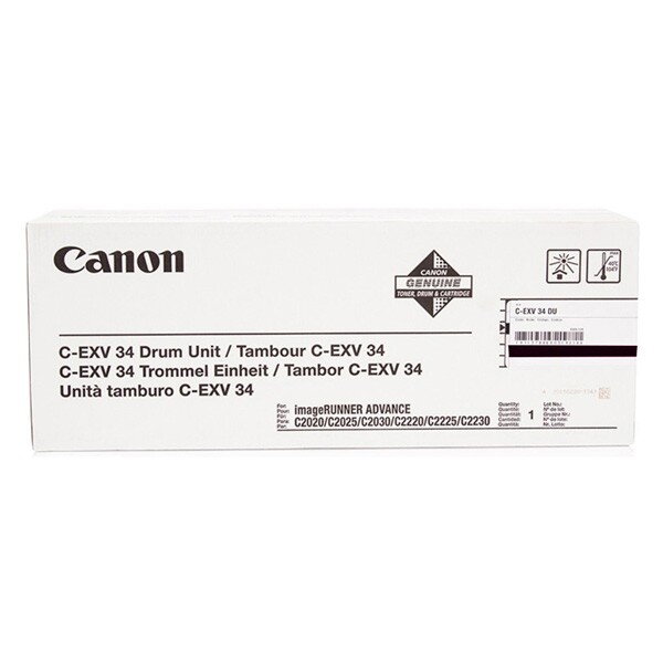 Canon originál válec C-EXV34 BK, 3786B003, black, 43000str., čierna