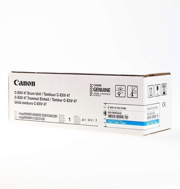 Canon originál válec C-EXV47 C, 8521B002, cyan, 33000str., azurová