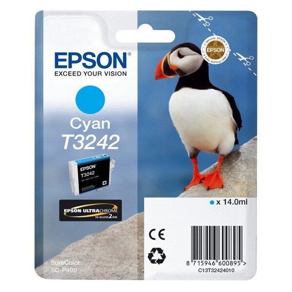 Epson originál ink C13T32424010, cyan, 14ml, Epson SureColor SC-P400, azurová Epson originál ink C13T32424010, cyan, 14ml, Epson SureColor SC-P400, azurová