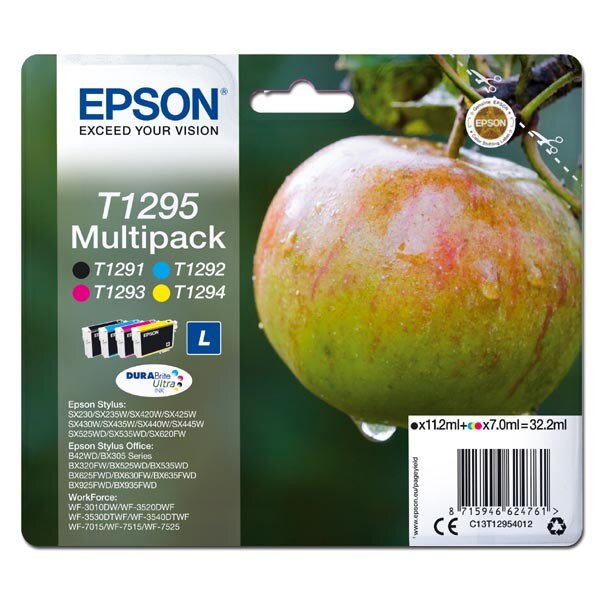 Epson originál ink C13T12954012, T1295, CMYK, 32,2ml, Epson Stylus SX420W, 425W, Stylus Office BX305F, 320FW Epson originál ink C13T12954012, T1295, CMYK, 32,2ml, Epson Stylus SX420W, 425W, Stylus Office BX305F, 320FW