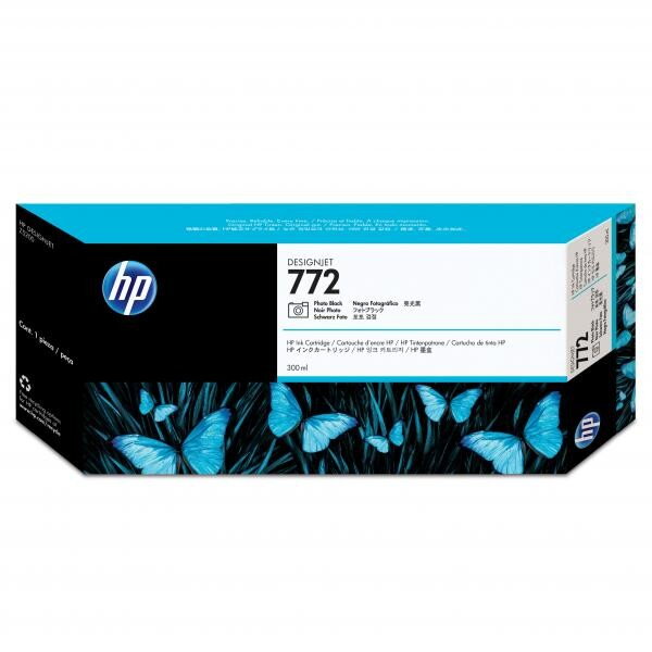 HP originál ink CN633A, photo black, 300ml, HP 772, HP, photo black HP originál ink CN633A, photo black, 300ml, HP 772, HP, photo black
