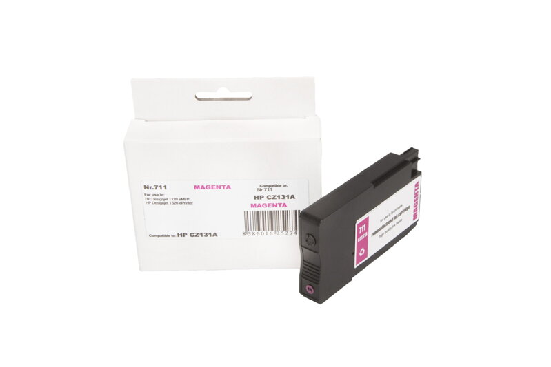 Renovovaná atramentová náplň CZ131A, no.711, 29ml listov pre tlačiarne HP (BULK), purpurová
