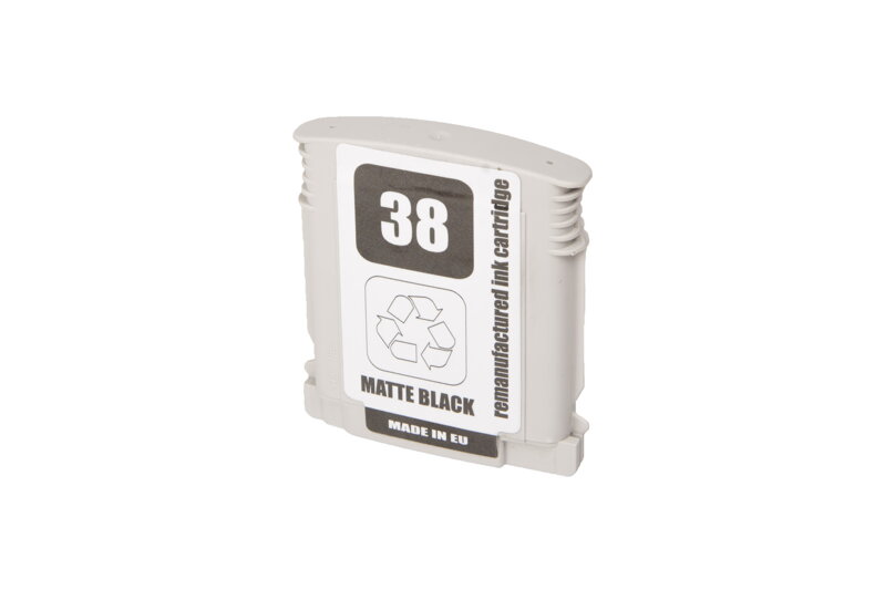 Renovovaná atramentová náplň C9412A, no.38 pre tlačiarne HP (BULK), matte, matt black