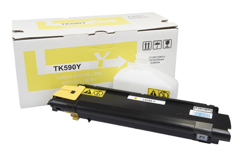 Kompatibilná tonerová náplň 1T02KVANL0, TK590Y, 5000 listov pre tlačiarne Kyocera Mita (Orink white box), žltá