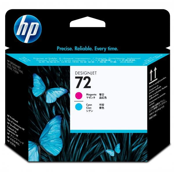 HP originál tlačová hlava C9383A, HP 72, magenta/cyan, HP Designjet T1100, T770, azurová HP originál tlačová hlava C9383A, HP 72, magenta/cyan, HP Designjet T1100, T770, azurová