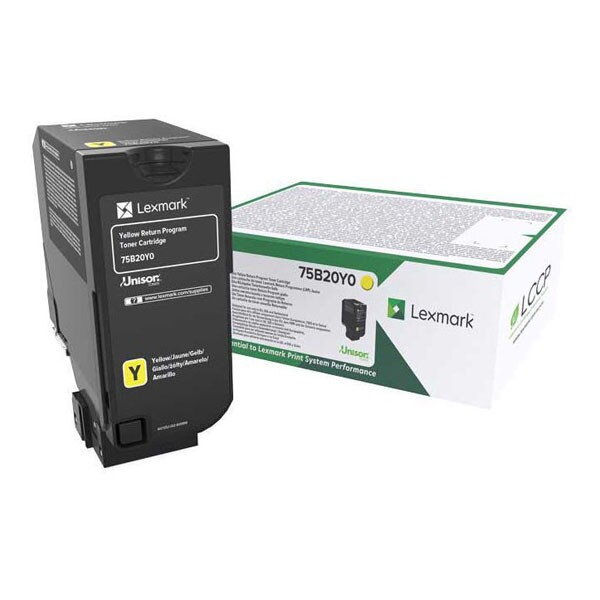 Lexmark originál toner 75B20Y0, yellow, 10000str., return, Lexmark CS727de, CS728de, CX727de, O, žltá