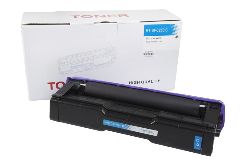 Kompatibilná tonerová náplň 407544, SP C250, 2300 listov pre tlačiarne Ricoh, azurová
