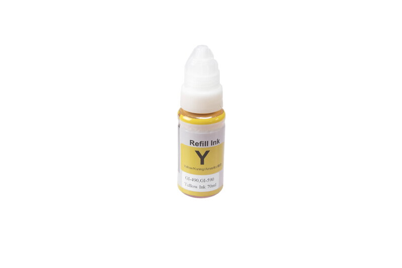 Kompatibilná atramentová náplň 1606C001, 0666C001, GI-490Y, GI-590Y, 70ml listov pre tlačiarne Canon (ORINK BULK), žltá