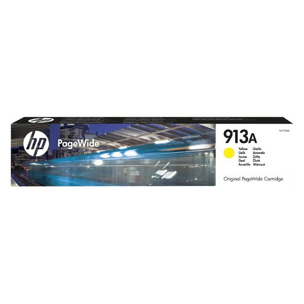 HP originál ink F6T79AE, HP 913A, yellow, 3000str., 37.5ml, HP PageWide 325, 377, Pro 452, Pro 477, žltá