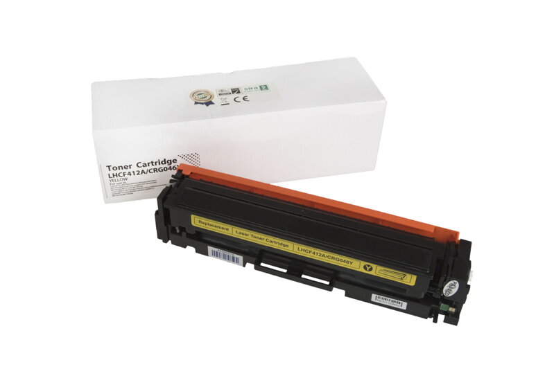 Kompatibilná tonerová náplň CF412A, 410A, 1247C002, CRG046Y, 2300 listov pre tlačiarne HP (Orink white box), žltá
