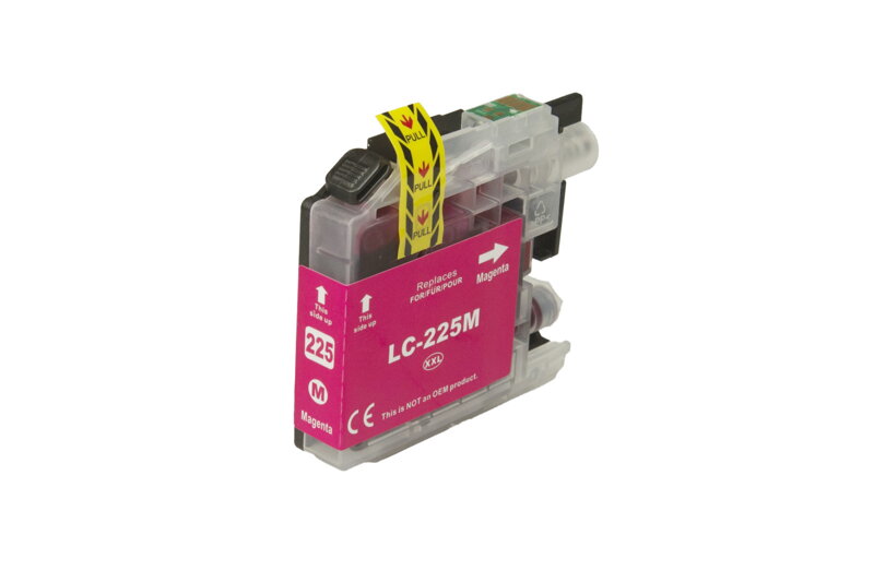 Kompatibilná atramentová náplň LC225XLM, 15ml pre tlačiarne Brother (BULK), purpurová