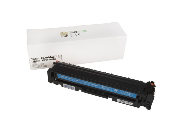 Kompatibilná tonerová náplň W2211X, 207X, 2450 listov pre tlačiarne HP (Orink white box), azurová