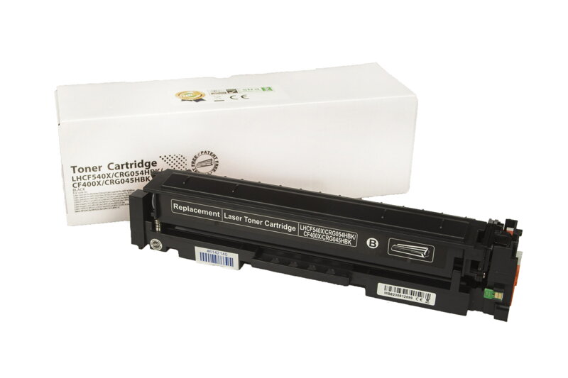 Kompatibilná tonerová náplň CF540X, 203X, CRG054HK, 3028C002, CF400X, 201X, CRG045HBK, 1246C002, 3200 listov pre tlačiarne HP (Orink white box), čierna