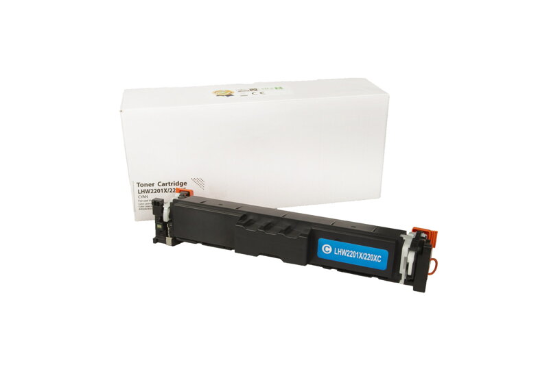 Kompatibilná tonerová náplň W2201X, 220X, 5500 listov pre tlačiarne HP (Orink white box), azurová