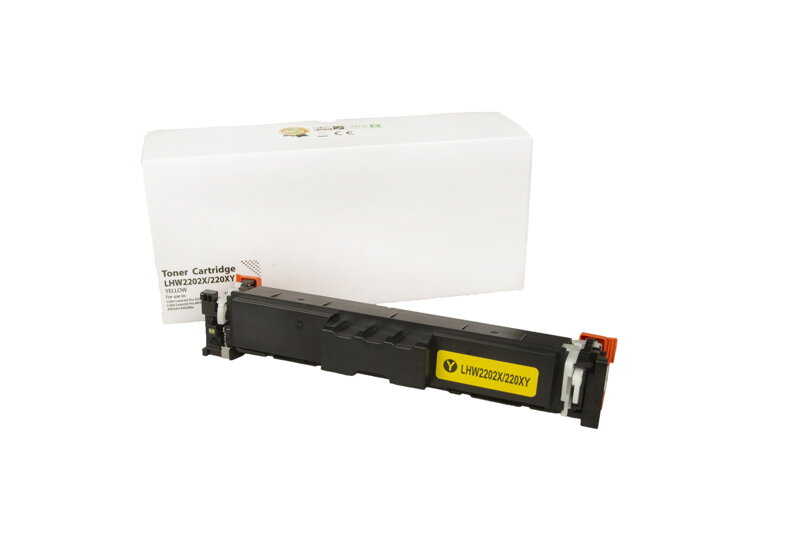 Kompatibilná tonerová náplň W2202X, 220X, 5500 listov pre tlačiarne HP (Orink white box), žltá