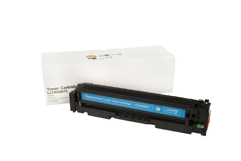 Kompatibilná tonerová náplň 5101C002, CRG067C, 1250 listov pre tlačiarne Canon (Orink White Box), azurová
