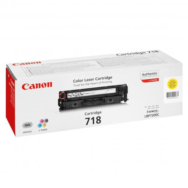 Canon originál toner CRG718, yellow, 2900str., 2659B002, Canon LBP-7200Cdn, O, žltá Canon originál toner CRG718, yellow, 2900str., 2659B002, Canon LBP-7200Cdn, O, žltá