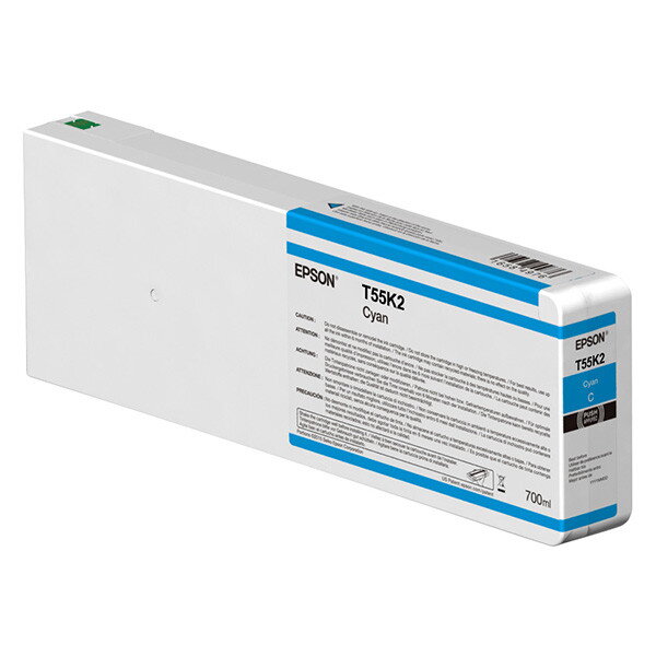 Epson originál ink C13T55K200, cyan, azurová
