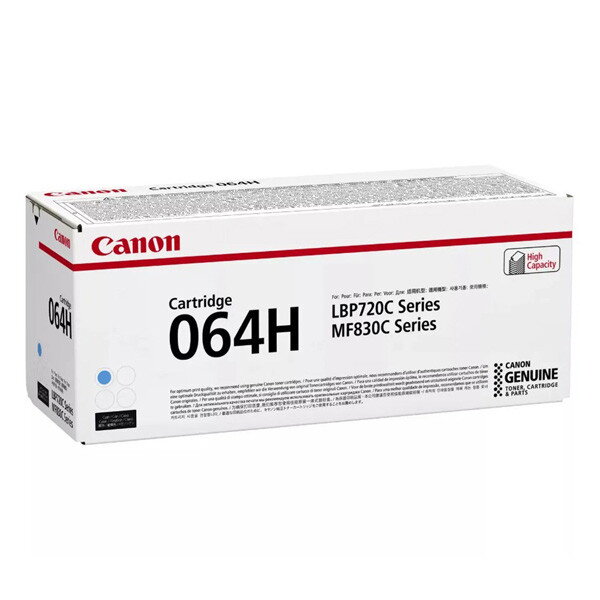 Canon originál toner 064HC, 4936C002, cyan, high capacity, azurová
