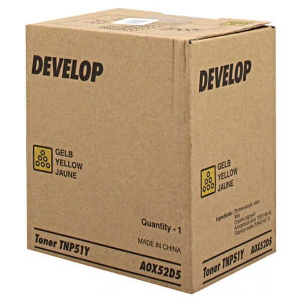 Develop originál toner A0X52D5, yellow, 5000str., TNP51Y, Develop Ineo +3110, O, žltá Develop originál toner A0X52D5, yellow, 5000str., TNP51Y, Develop Ineo +3110, O, žltá