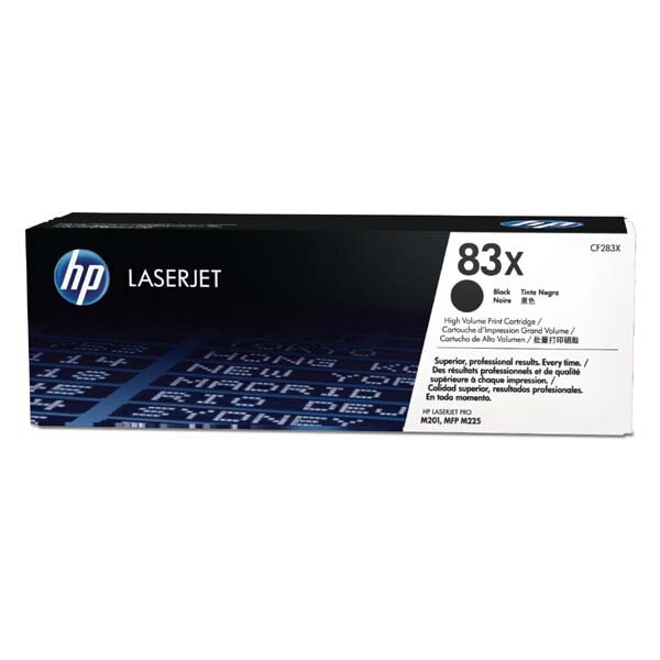 HP originál toner CF283X, black, 2200str., HP 83X, HP LaserJet Pro M201, M225, MFP M225dn, 830g, O, čierna HP originál toner CF283X, black, 2200str., HP 83X, HP LaserJet Pro M201, M225, MFP M225dn, 830g, O, čierna
