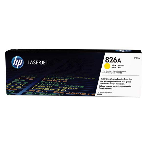 HP originál toner CF312A, yellow, 31500str., HP 826A, HP Color LaserJet Enterprise M855dn, M855x+, M855x+, O, žltá
