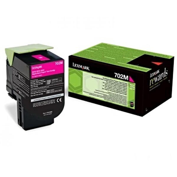Lexmark originál toner 70C20M0, magenta, 1000str., return, Lexmark CS510de, CS410dn, CS310dn, CS310n, CS410n, O, purpurová