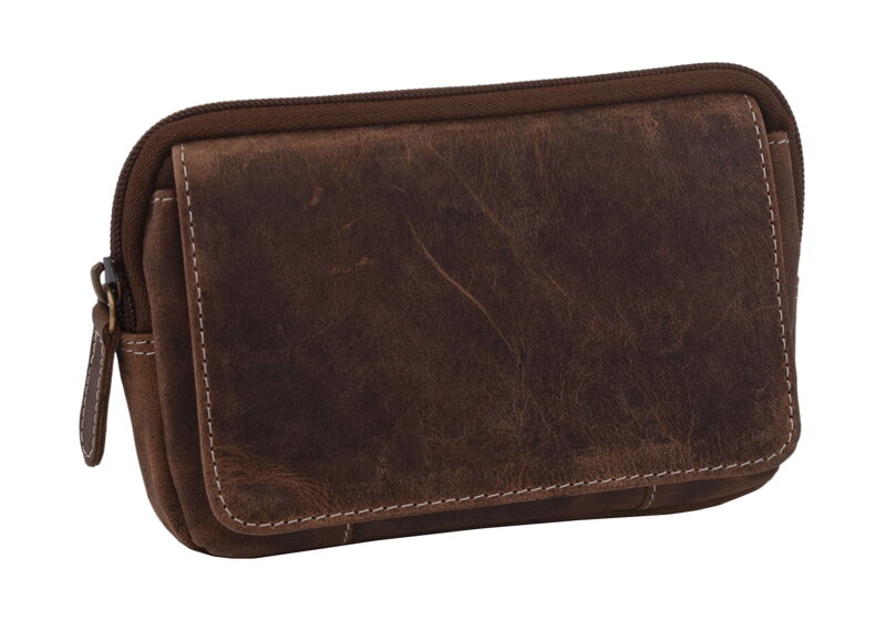 Kožené puzdro na opasok tmavý tan hunter 250899
