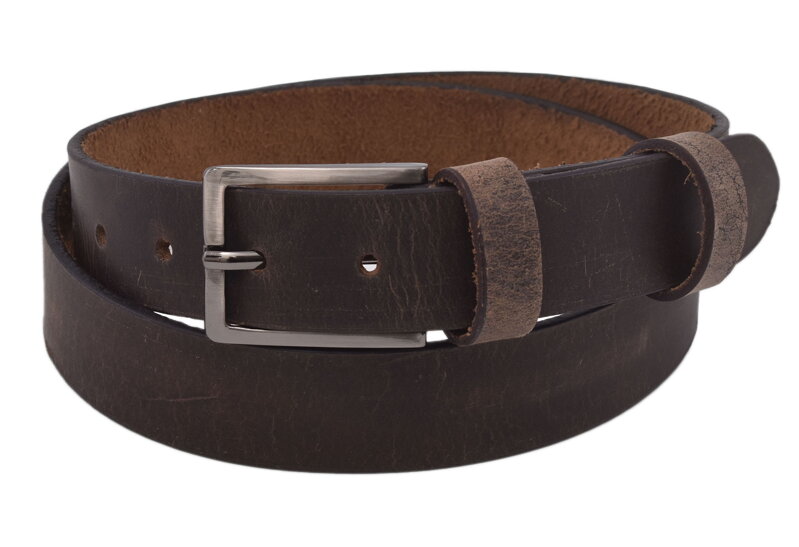 Pánsky kožený opasok 765-30-01 tmavohnedý